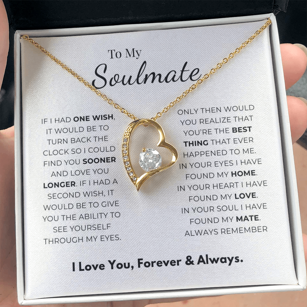 To My Soulmate Forever Love Necklace