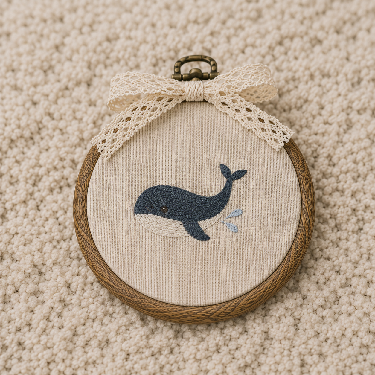 Custom Pet Portrait Embroidery Hoop – Personalized Animal Memorial Wall Art