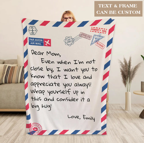 Mother's Day Personalized Letter To Mom Custom Soft Blanket
