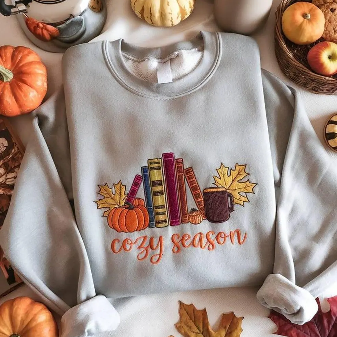 Halloween Personalized Embroidered Cozy Season Hoodie Sweatshirt T-Shirt