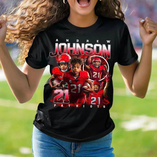 Personalized American Football Photo Printed Shirt