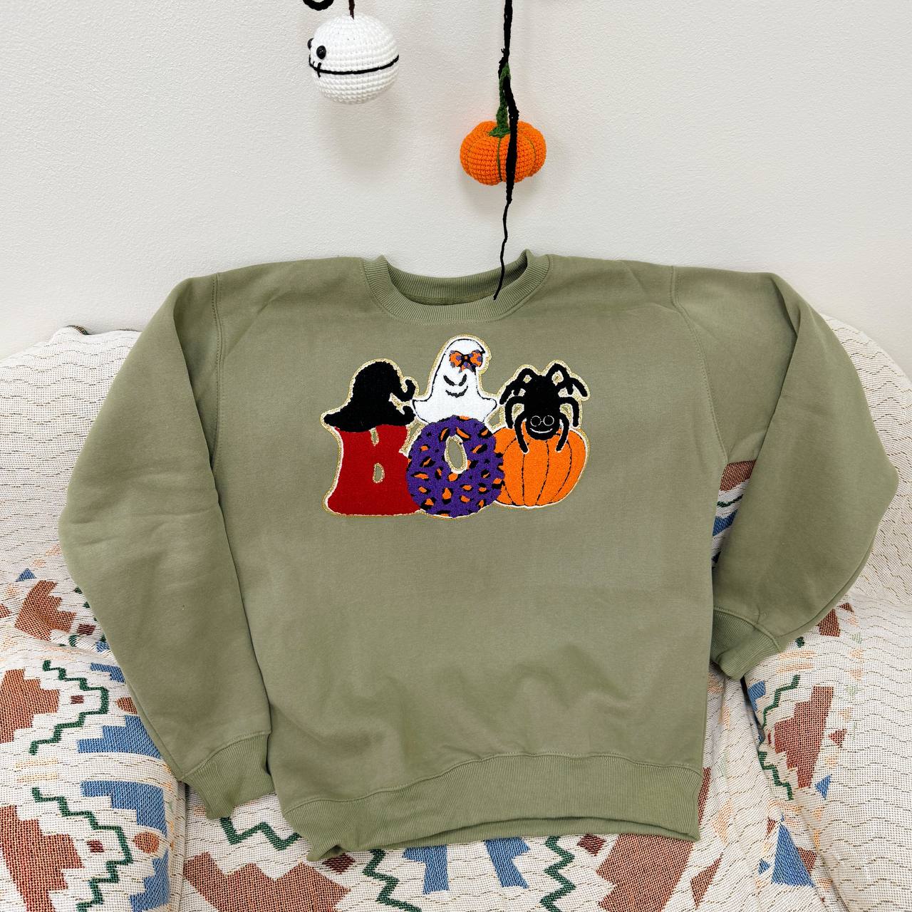 Boo Halloween Personalized Embroidery Patch Hoodie Sweatshirt T-Shirt