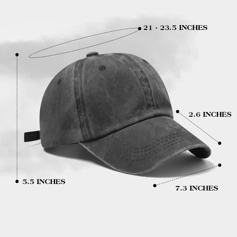 Custom Text Embroidered Dyed Cap