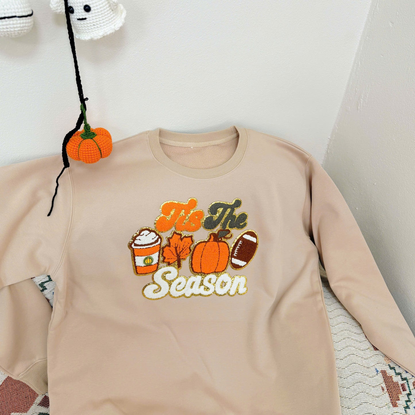 Tis The Season Halloween Personalized Embroidery Patch Hoodie Sweatshirt T-Shirt