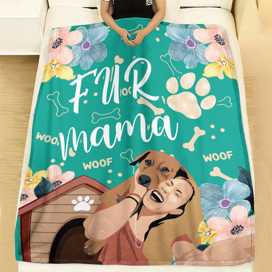 Personalized Pet Dog Cat Fur Mama Papa Custom Soft Blanket