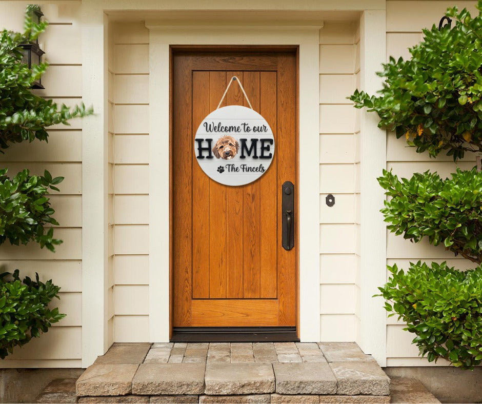 Personalized Pet Dog Cat Wooden Sign Door Plate