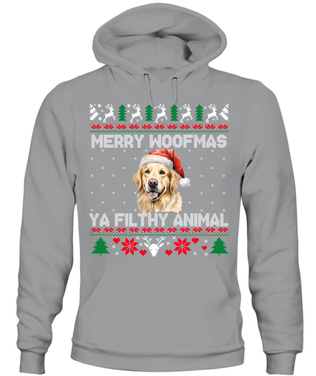 Personalized Pet Dog Merry Woofmas Printed Graphic Apparel