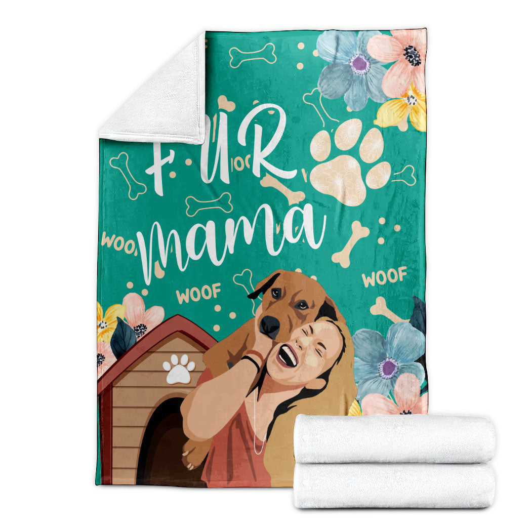 Personalized Pet Dog Cat Fur Mama Papa Custom Soft Blanket