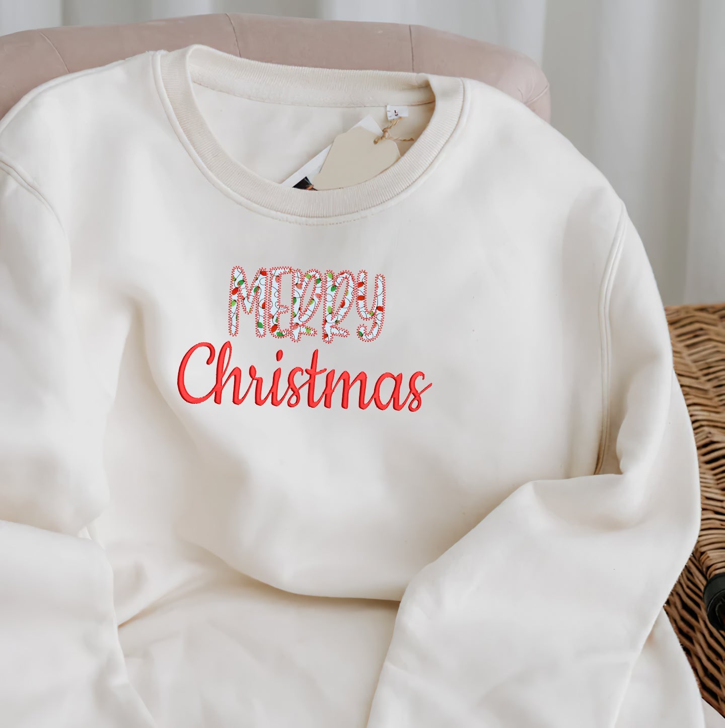 Merry Christmas Custom Embroidered T-Shirt Hoodie Sweatshirt