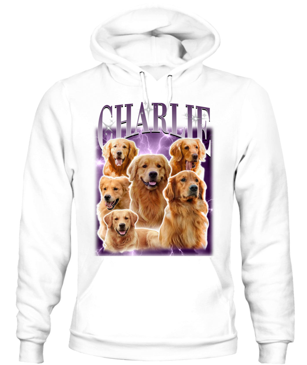 Personalized Pet Dog Cat Vintage Photo And Name Printed Graphic Apparel
