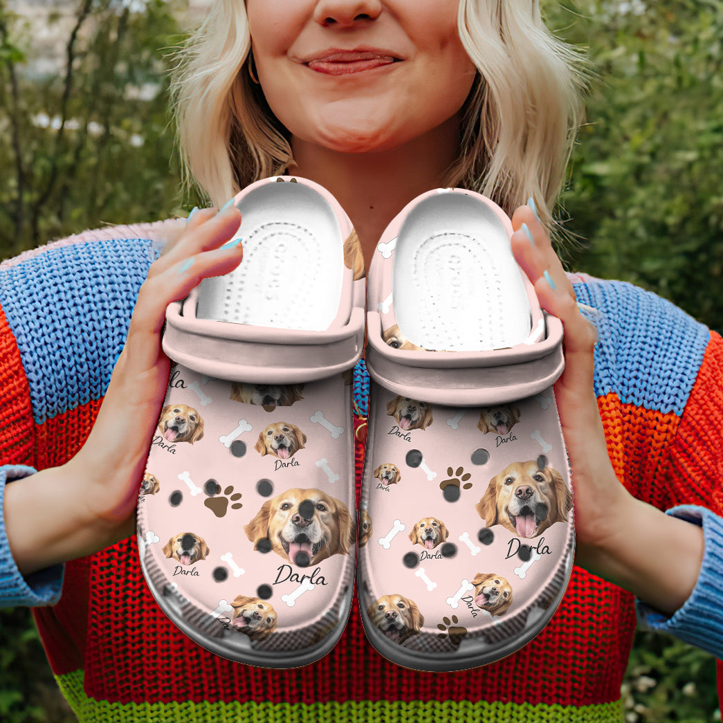 Personalized Pet Dog Cat Photo And Name Custom Classic Clogs
