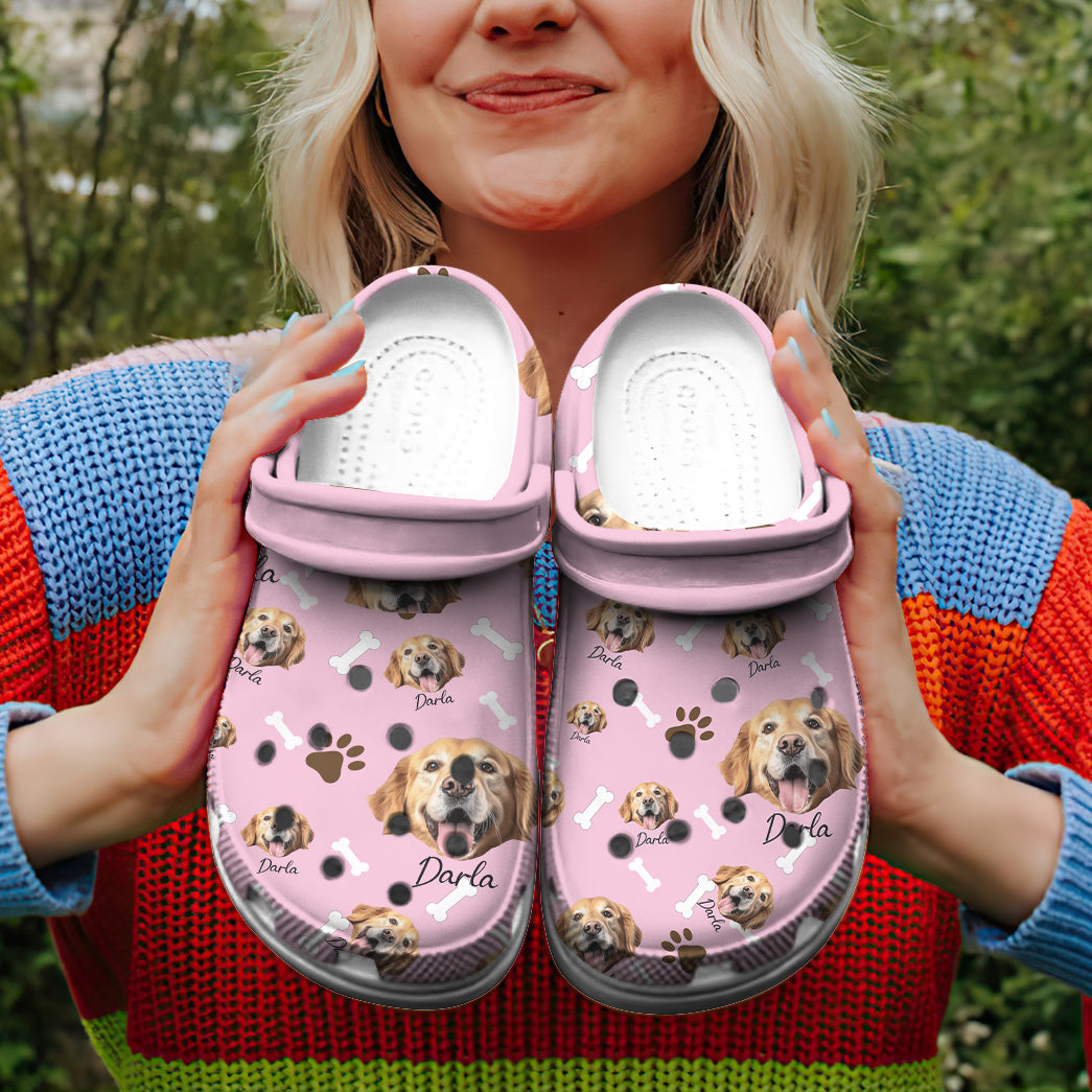 Personalized Pet Dog Cat Photo And Name Custom Classic Clogs