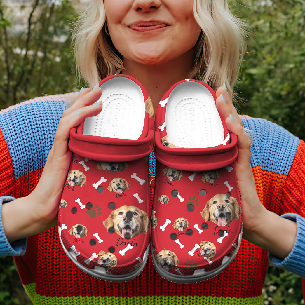 Personalized Pet Dog Cat Photo And Name Custom Classic Clogs