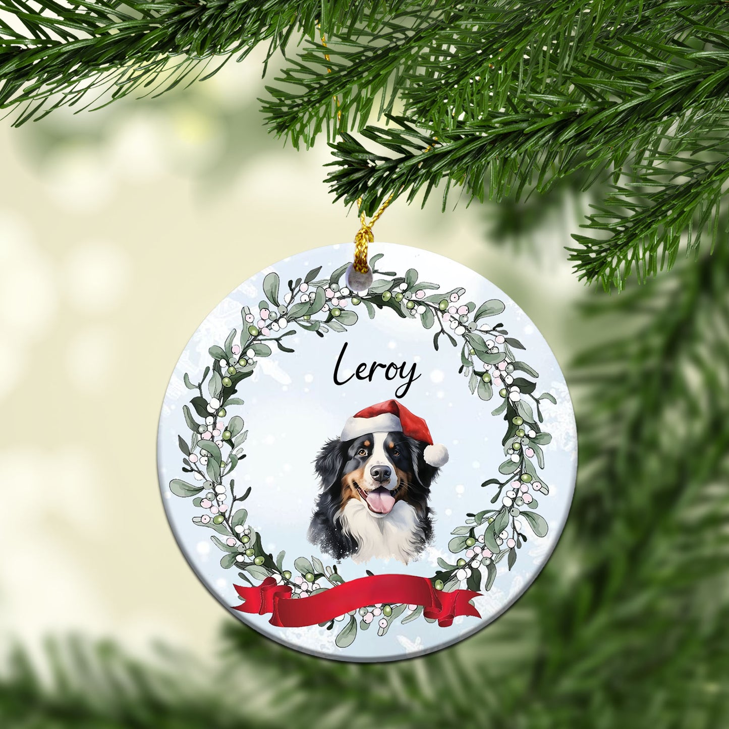 Personalized Pet Christmas Custom Ceramic Ornament