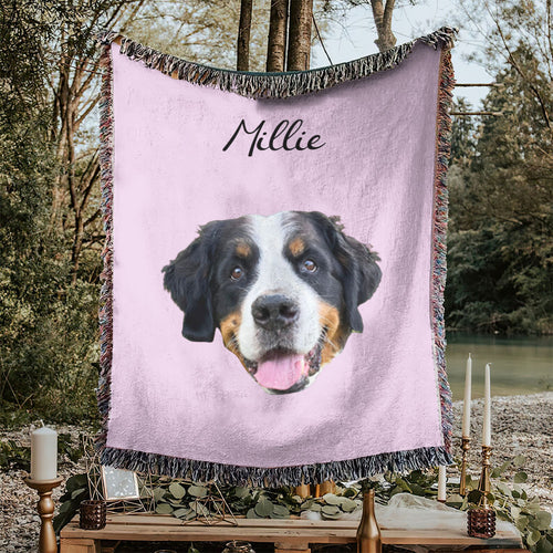 Personalized Pet Custom Woven Blanket