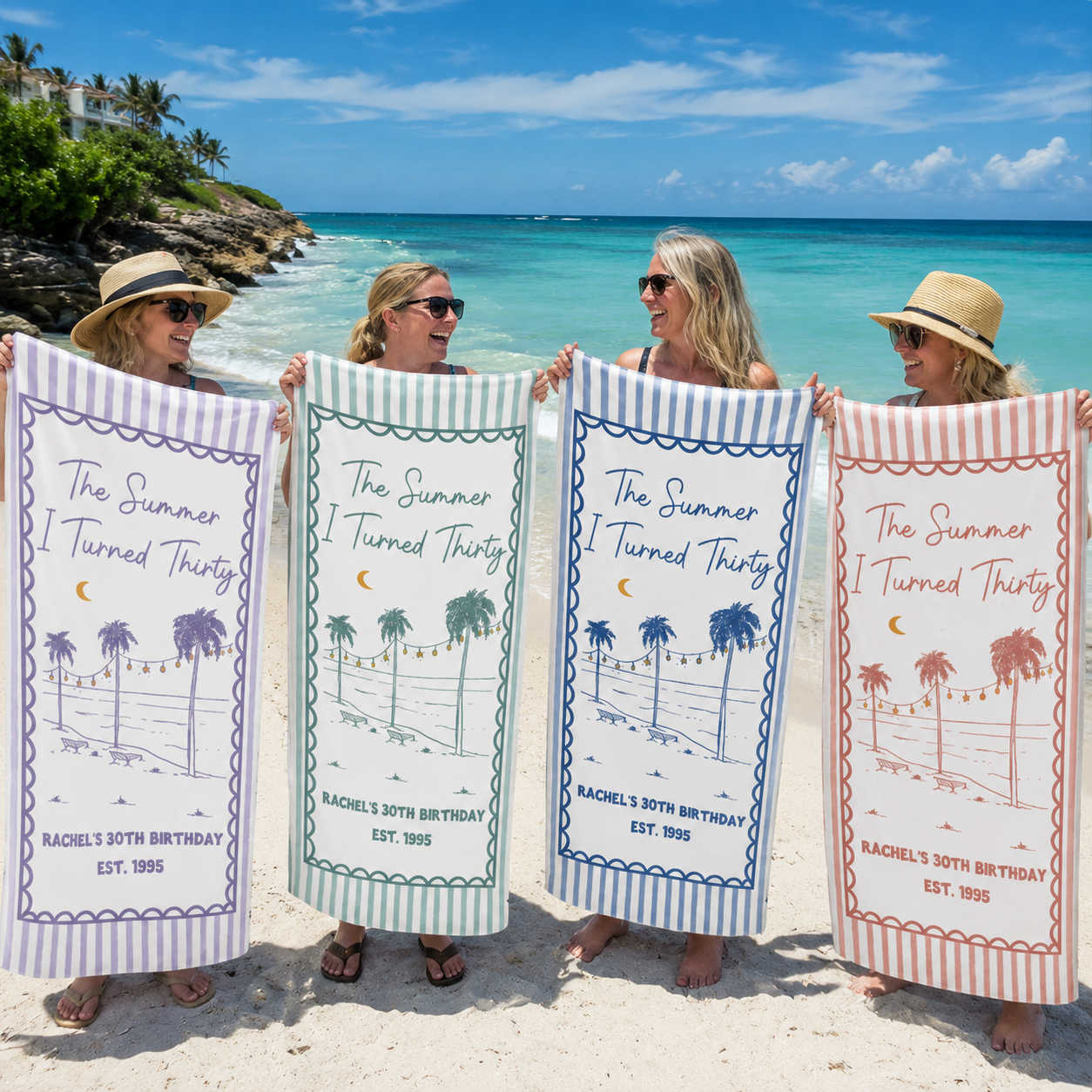 Personalized Beach Towel Custome Name Gift
