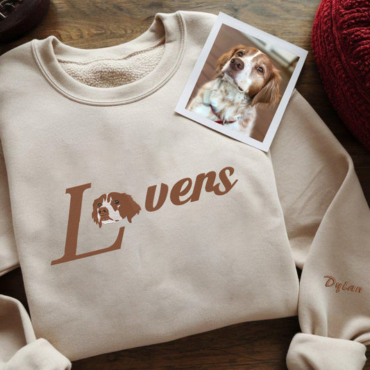 Personalized Embroidered Pet Dog Cat Lovers Hoodie Sweatshirt T-Shirt