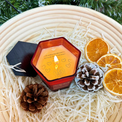 Personalized Hidden Message Scented Candle with NFC – 7.4oz (Hexagonal Candle)