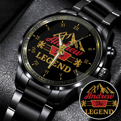 Father's Day Gift For Dad Custom Name The Man The Myth The Legend Limited Edition Watch