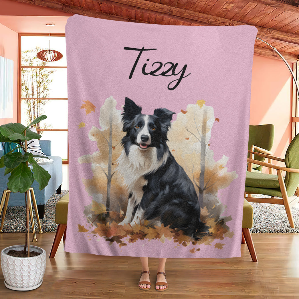 Personalized Pet Autumn Christmas Soft Blanket