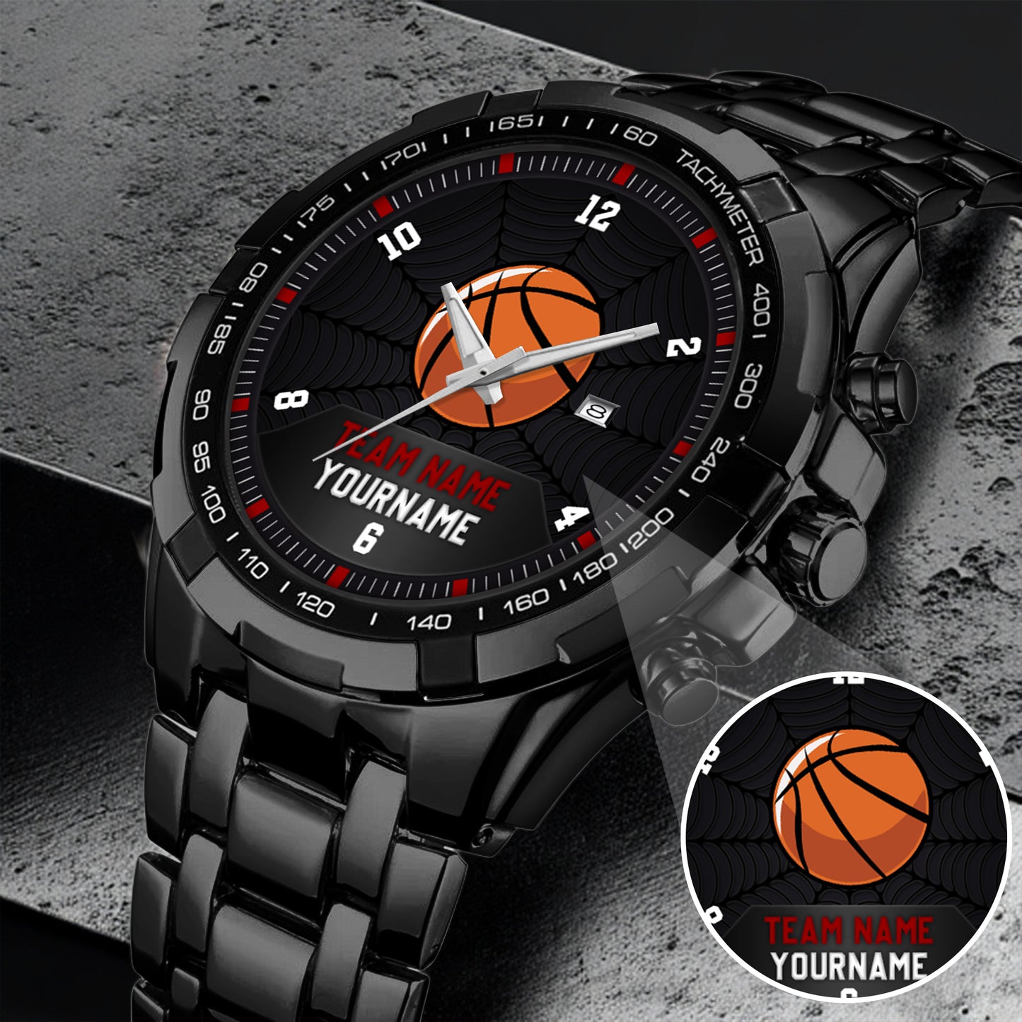 Basketball Personalized Team Name, Name & Number Quartz Watch