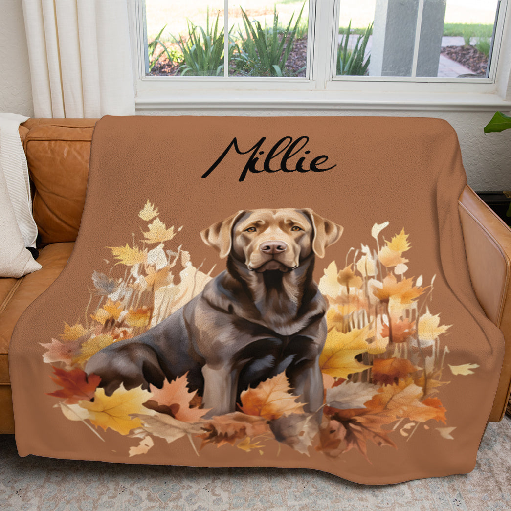 Personalized Pet Autumn Christmas Soft Blanket