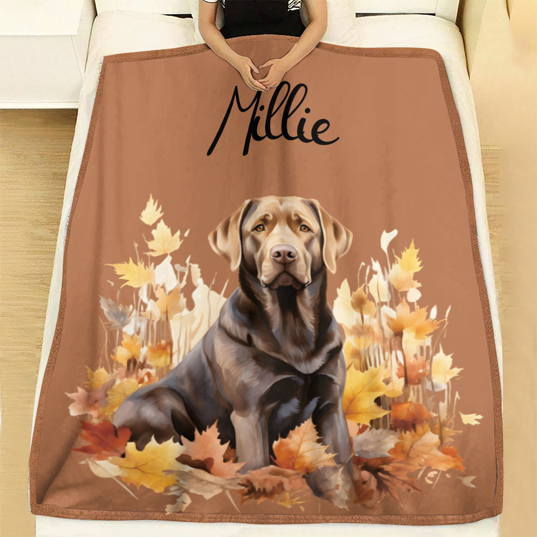 Personalized Pet Autumn Christmas Soft Blanket