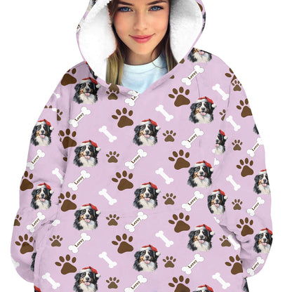 Personalized Pet Christmas Oodie Blanket Hoodie