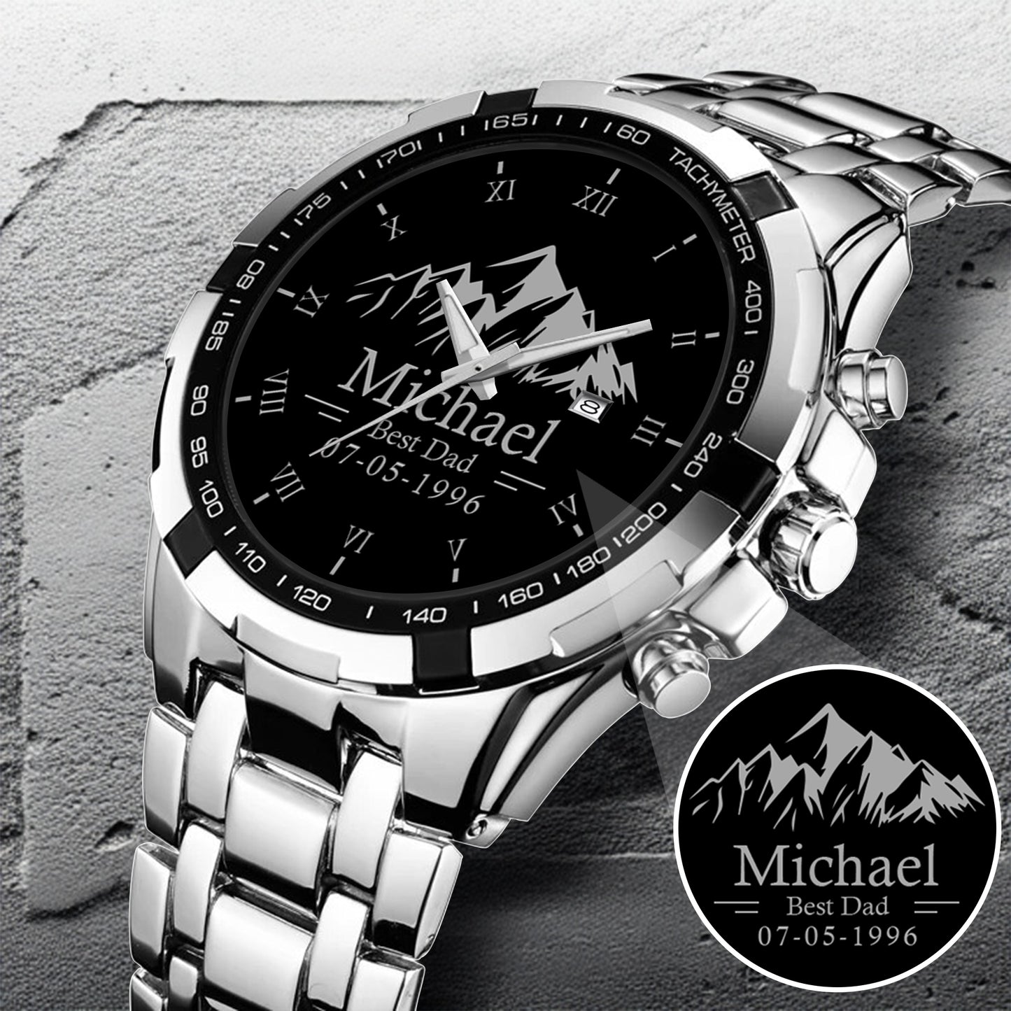 Father's Day Gift For Dad Best Dad Silver Mountain Limited Edition Watch