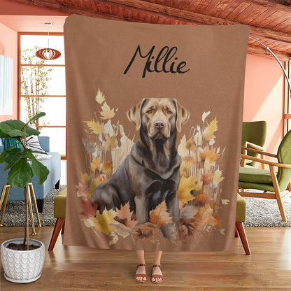 Personalized Pet Autumn Christmas Soft Blanket