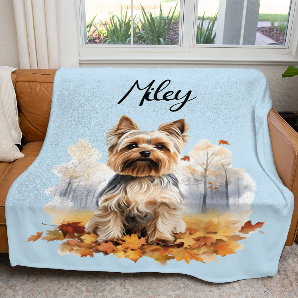 Personalized Pet Autumn Christmas Soft Blanket