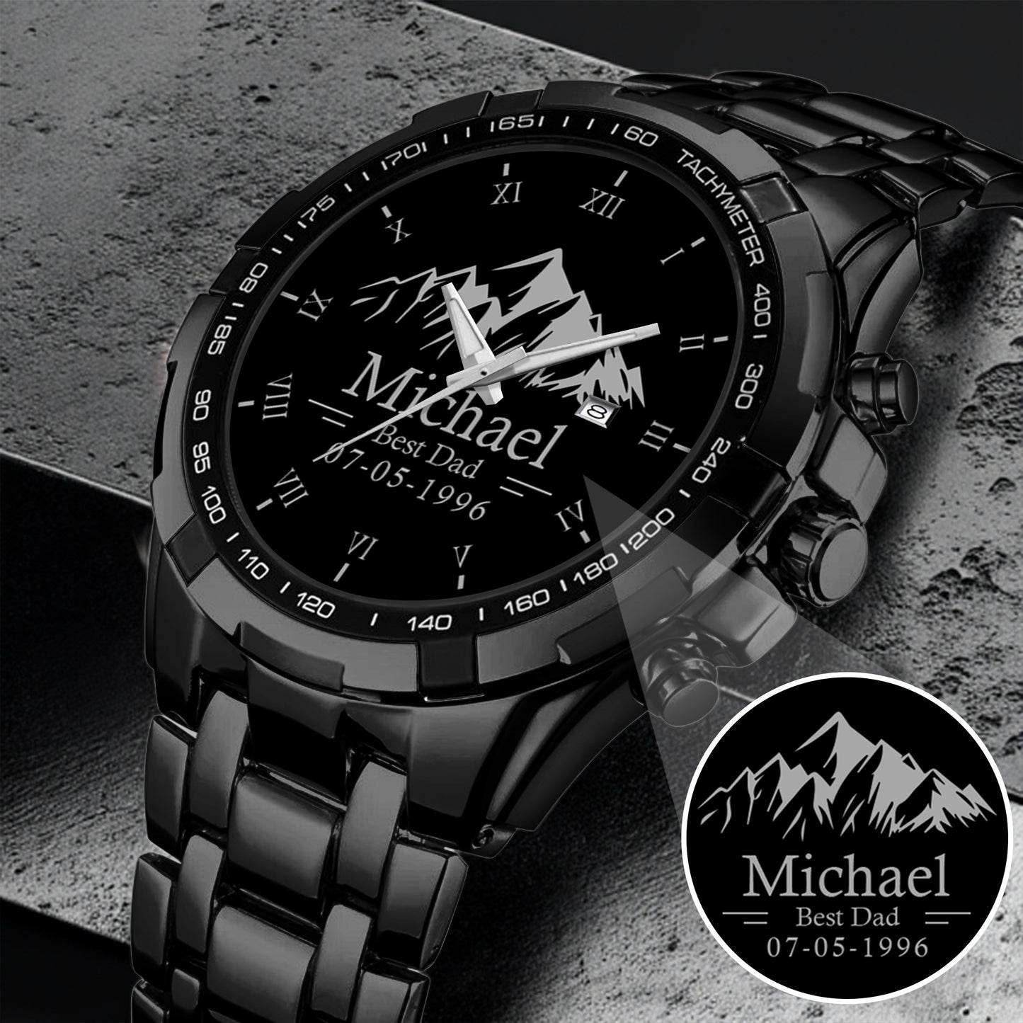 Father's Day Gift For Dad Best Dad Silver Mountain Limited Edition Watch