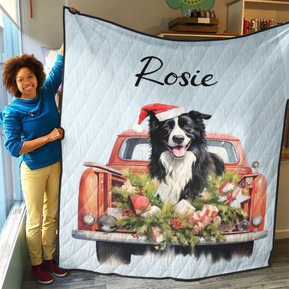 Personalized Pet Christmas Car Quilt