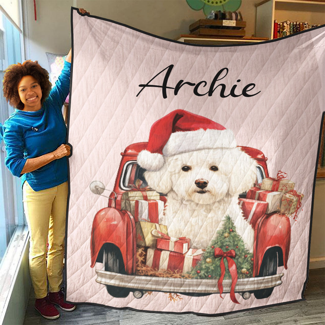 Personalized Pet Christmas Car Quilt