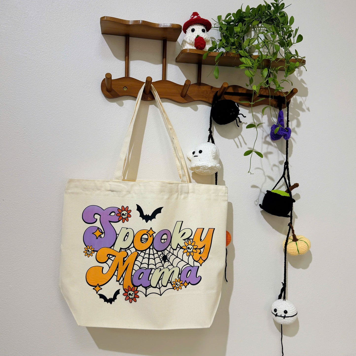 Spooky Mama Halloween Tote Bag, Trick or Treat Totes, Halloween Bags, Spooky Season