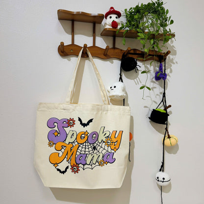 Spooky Mama Halloween Tote Bag, Trick or Treat Totes, Halloween Bags, Spooky Season