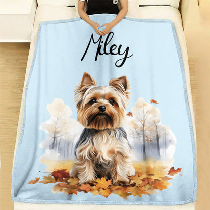 Personalized Pet Autumn Christmas Soft Blanket