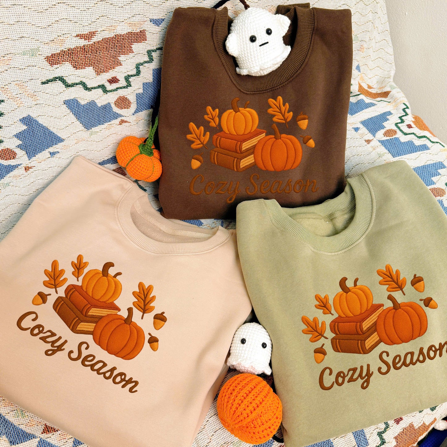 Halloween Personalized Embroidered Cozy Season Hoodie Sweatshirt T-Shirt