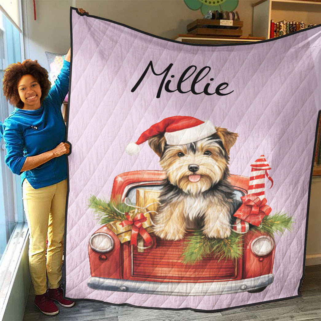 Personalized Pet Christmas Car Quilt