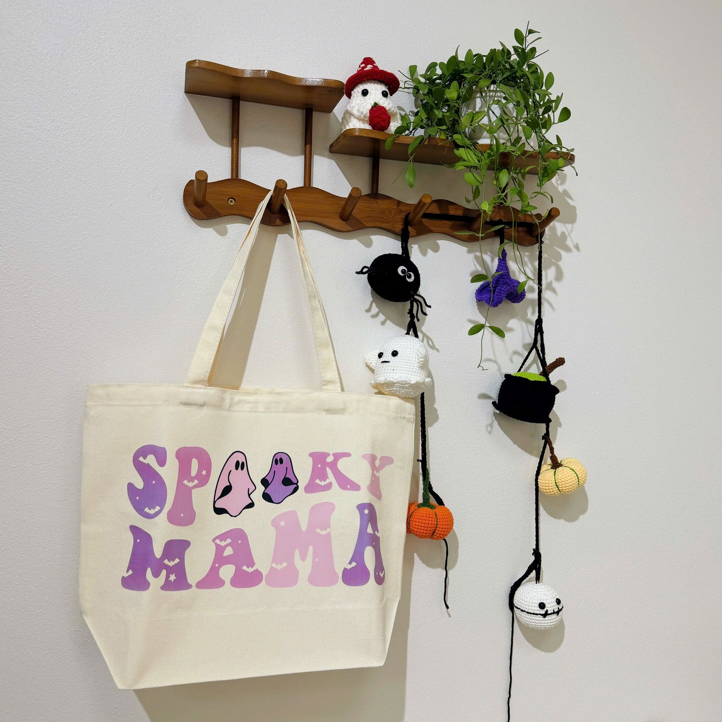 Spooky Mama Halloween Tote Bag, Trick or Treat Totes, Halloween Bags, Spooky Season