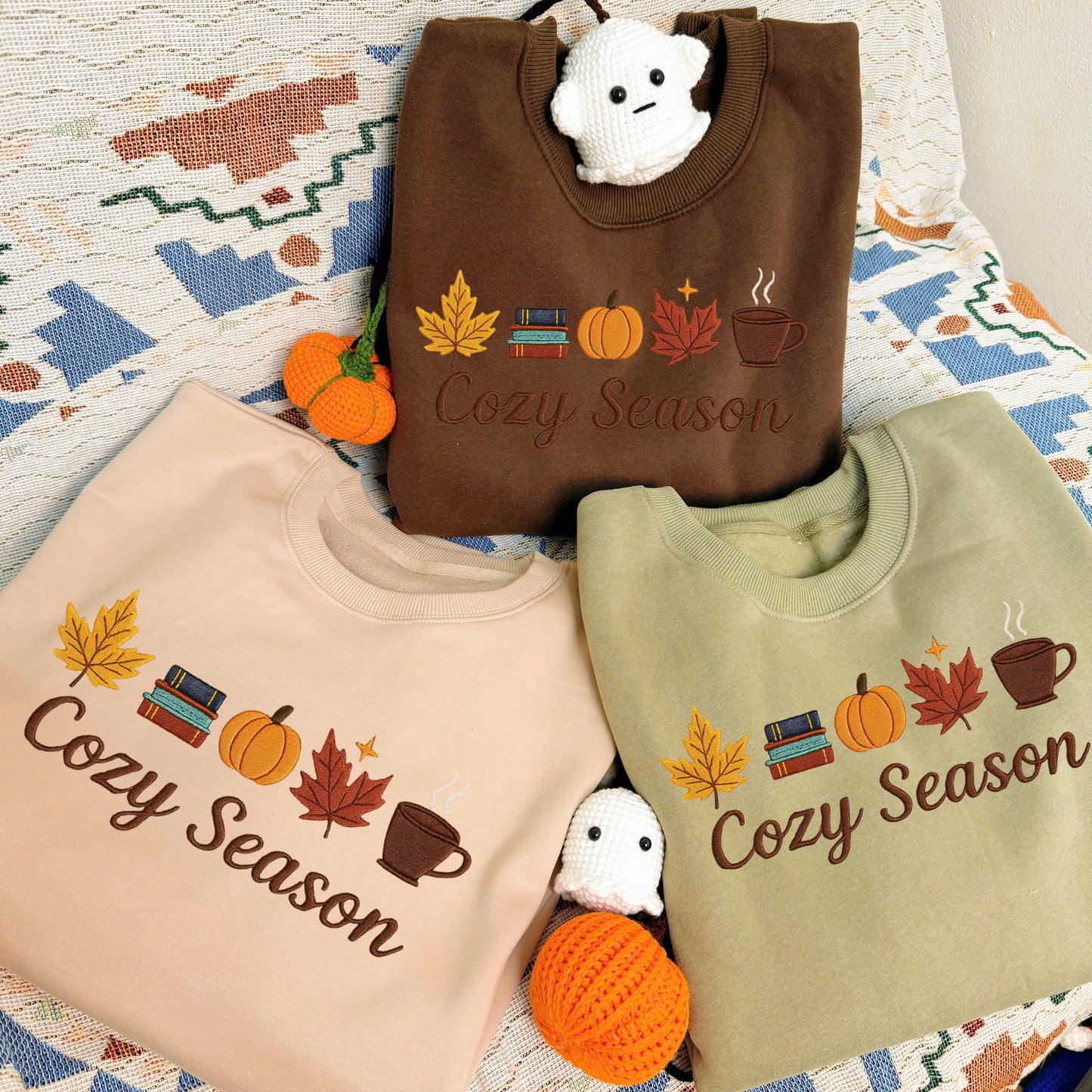 Halloween Personalized Embroidered Cozy Season Hoodie Sweatshirt T-Shirt