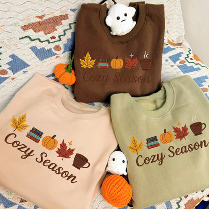 Halloween Personalized Embroidered Cozy Season Hoodie Sweatshirt T-Shirt