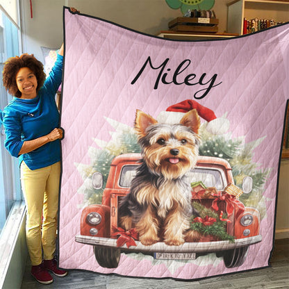 Personalized Pet Christmas Car Quilt