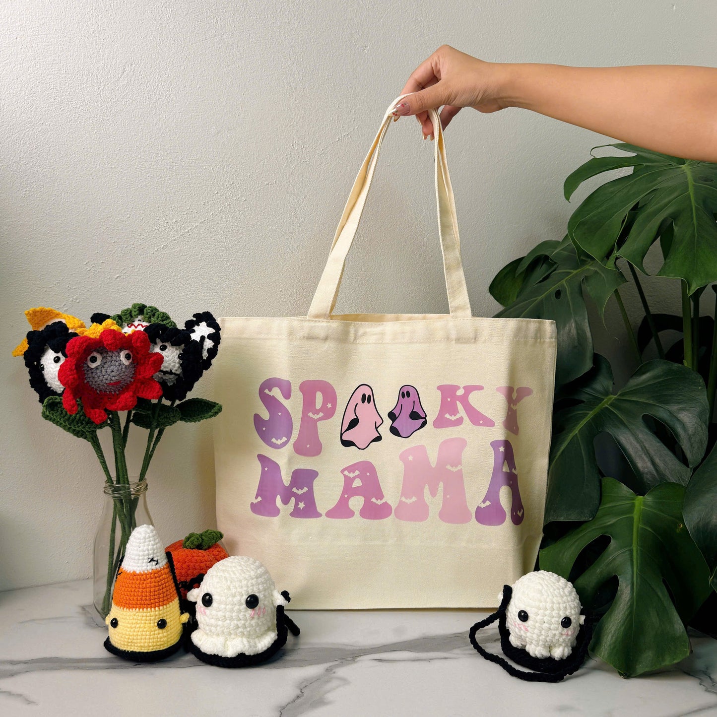 Spooky Mama Halloween Tote Bag, Trick or Treat Totes, Halloween Bags, Spooky Season