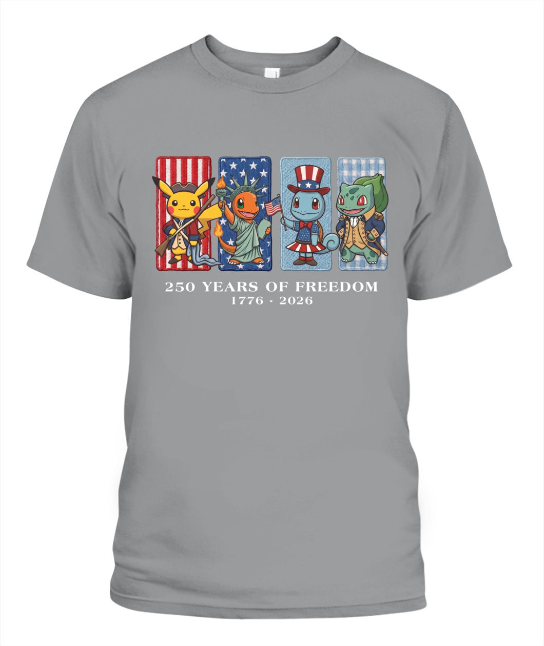 PKM 250 Years of Freedom 1776–2026 Patriotic Printed Graphic Quarter-Zip Sweatshirt, Hoodie Sweatshirt T-Shirt