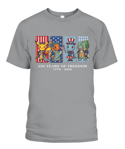 PKM 250 Years of Freedom 1776–2026 Patriotic Printed Graphic Quarter-Zip Sweatshirt, Hoodie Sweatshirt T-Shirt