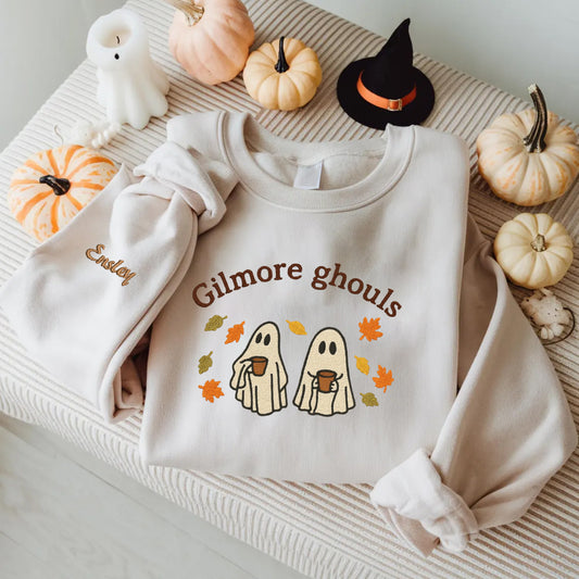 Halloween Personalized Embroidered Gilmore Ghouls Hoodie Sweatshirt T-Shirt