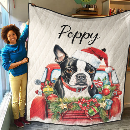 Personalized Pet Christmas Car Quilt