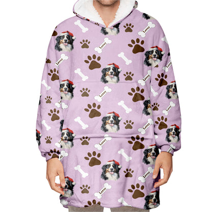 Personalized Pet Christmas Oodie Blanket Hoodie