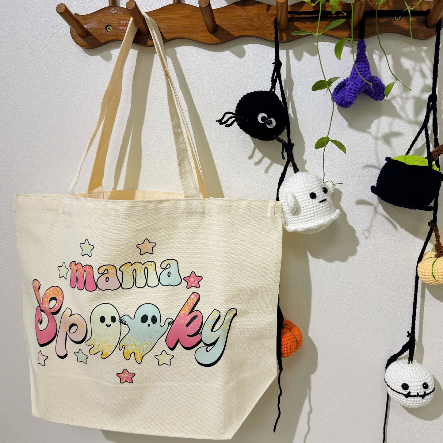 Spooky Mama Halloween Tote Bag, Trick or Treat Totes, Halloween Bags, Spooky Season